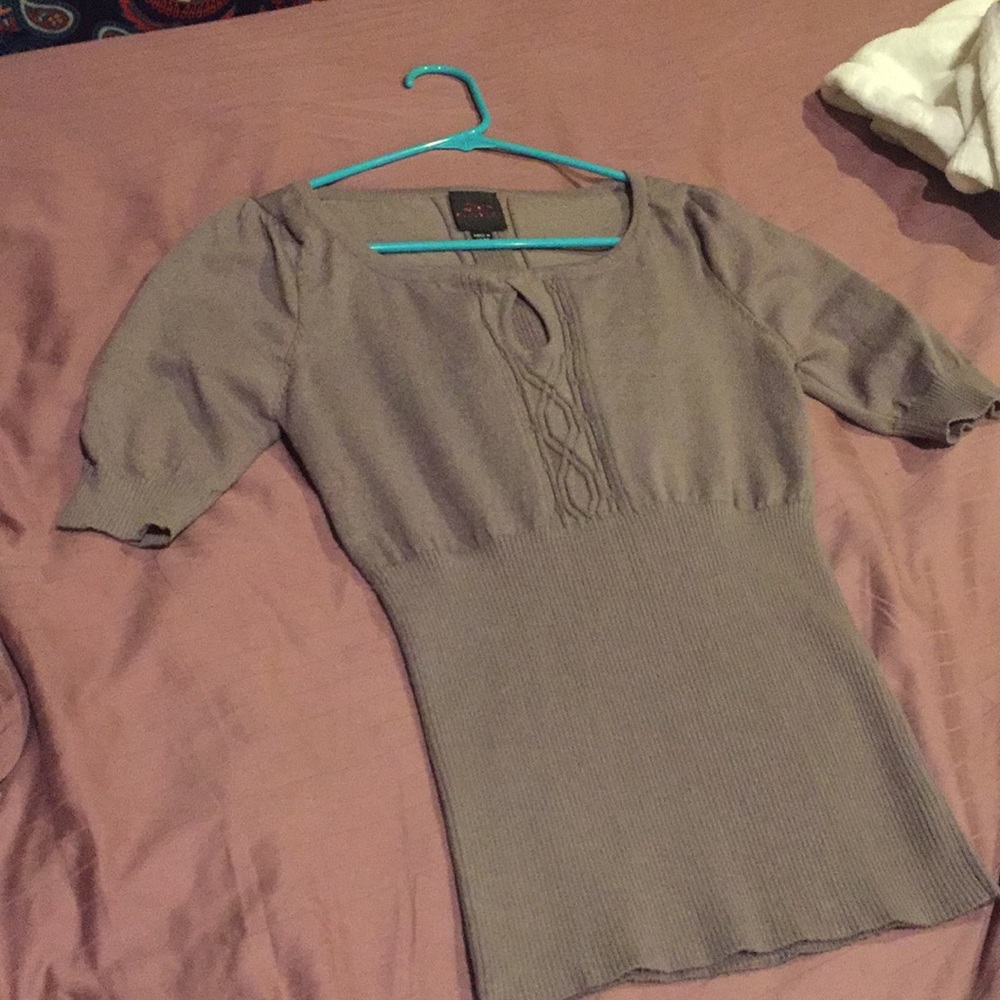 Taupe Knit Top
